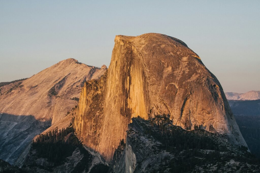 Half Dome granite summit at sunrise, Yosemite National Park